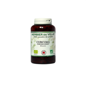 Conditionnement Curcuma* Herbier du Velay 180 gelules 380mg UE / non UE