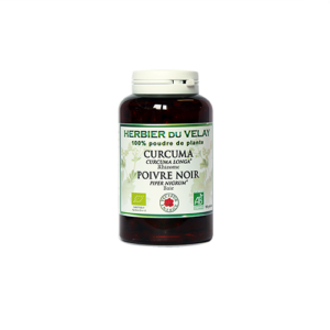 Conditionnement Curcuma Poivre* Herbier du Velay 180 gelules marines 460mg