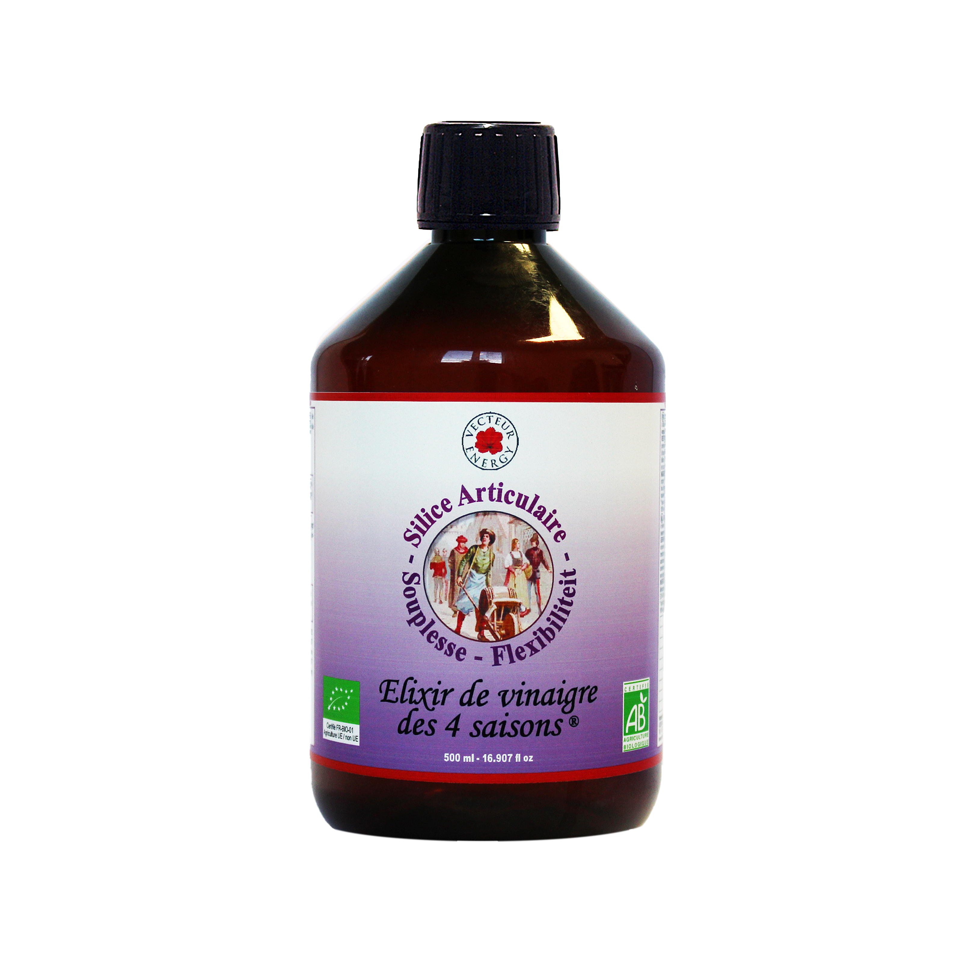 Vinaigre Silice Articulaire - Bio* - Elixir des 4 Saisons - 500 ml