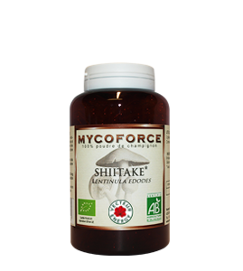 Conditionnement Myco force Herbier du Velay Shiitake* 180 gelules 260mg