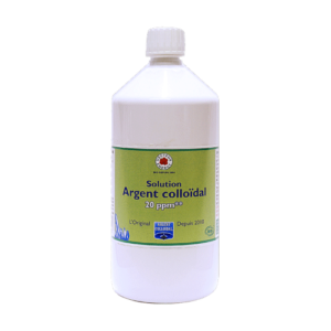 Solution argent colloidal 20 ppm****** 1Litre BIO